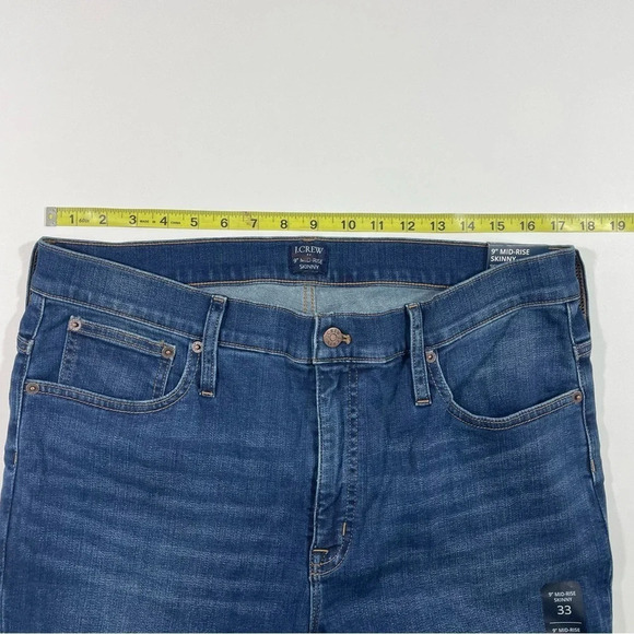New J Crew Factory 9” Mid Rise Skinny Jeans Signature Stretch - Picture 7 of 11